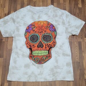 Fosforos Galileo Sugar Skull Tee shirt Size Large